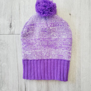 💚5/$25 Purple Beanie Stocking Hat with Pom Pom Ball